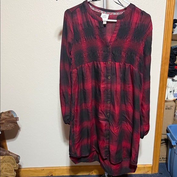 Knox Rose Dresses & Skirts - Knox Rose‎ Red and Black Plaid Dress
